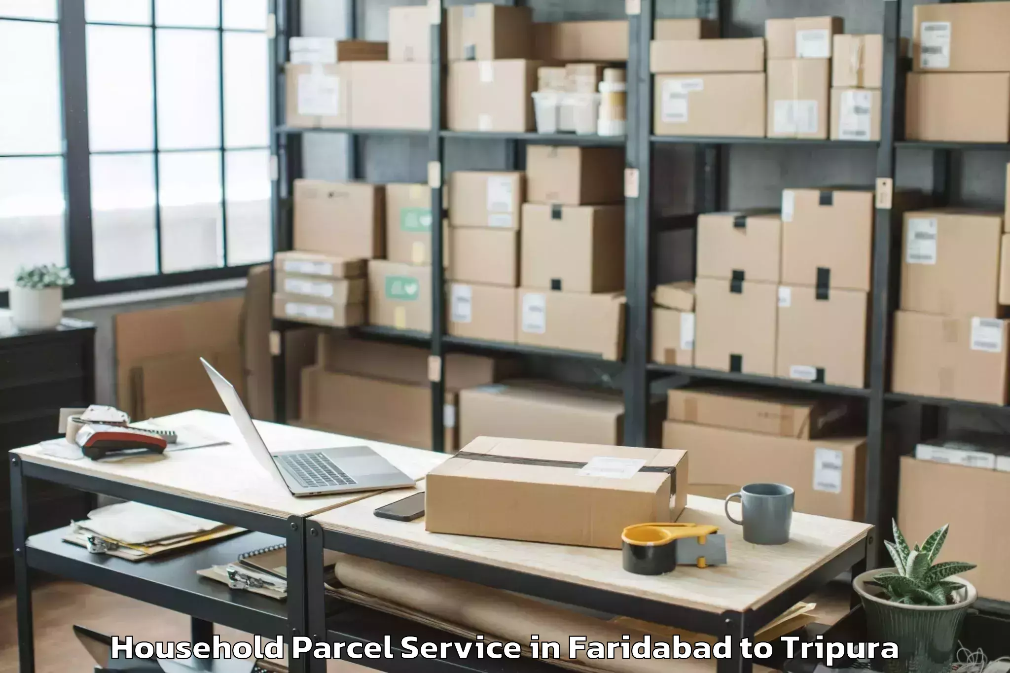 Get Faridabad to Ambasa Household Parcel